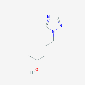 molecular formula C7H13N3O B13593291 5-(1H-1,2,4-triazol-1-yl)pentan-2-ol 