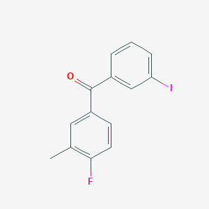 molecular formula C14H10FIO B1359332 4'-Fluoro-3-iodo-3'-methylbenzophenone CAS No. 951886-66-1