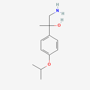 molecular formula C12H19NO2 B13593320 1-Amino-2-(4-isopropoxyphenyl)propan-2-ol 