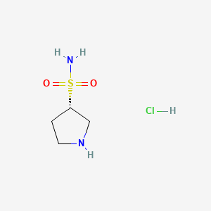 molecular formula C4H11ClN2O2S B13593343 (3S)-pyrrolidine-3-sulfonamidehydrochloride 