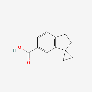 molecular formula C12H12O2 B13593356 2',3'-Dihydrospiro[cyclopropane-1,1'-indene]-6'-carboxylic acid CAS No. 2376514-25-7