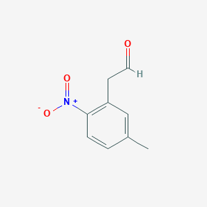 molecular formula C9H9NO3 B13593357 2-(5-Methyl-2-nitrophenyl)acetaldehyde 