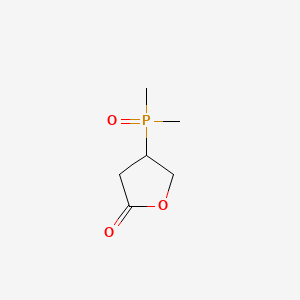 molecular formula C6H11O3P B13593362 4-(Dimethylphosphoryl)oxolan-2-one 