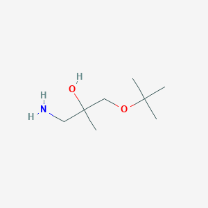 molecular formula C8H19NO2 B13593374 1-Amino-3-(tert-butoxy)-2-methylpropan-2-ol 