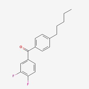 molecular formula C18H18F2O B1359338 (3,4-Difluorophenyl)(4-pentylphenyl)methanone CAS No. 951887-65-3