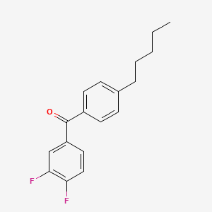 molecular formula C18H18F2O B1359338 3,4-Difluoro-4'-n-pentylbenzophenone CAS No. 951887-65-3