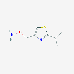 molecular formula C7H12N2OS B13593386 o-((2-Isopropylthiazol-4-yl)methyl)hydroxylamine 