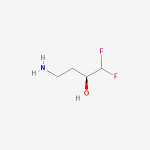 molecular formula C4H9F2NO B13593397 (S)-4-Amino-1,1-difluorobutan-2-ol 