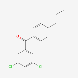molecular formula C16H14Cl2O B1359342 3,5-二氯-4'-正丙基二苯甲酮 CAS No. 951887-93-7
