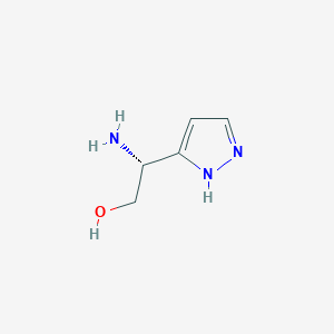 molecular formula C5H9N3O B13593421 (2R)-2-amino-2-(1H-pyrazol-3-yl)ethan-1-ol 