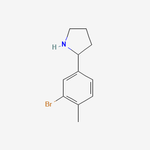 molecular formula C11H14BrN B13593430 2-(3-Bromo-4-methylphenyl)pyrrolidine 