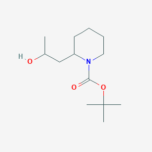 molecular formula C13H25NO3 B13593459 Tert-butyl 2-(2-hydroxypropyl)piperidine-1-carboxylate 