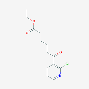 molecular formula C13H16ClNO3 B1359346 Ethyl 6-(2-chloro-3-pyridyl)-6-oxohexanoate CAS No. 890100-57-9