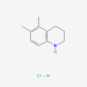 molecular formula C11H16ClN B13593476 5,6-Dimethyl-1,2,3,4-tetrahydroquinolinehydrochloride 