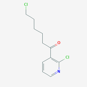 molecular formula C11H13Cl2NO B1359348 2-Chloro-3-(6-chlorohexanoyl)pyridine CAS No. 914203-37-5