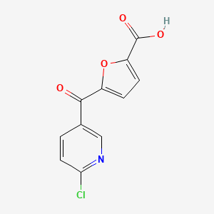 molecular formula C11H6ClNO4 B1359351 5-(6-Chloronicotinoyl)-2-furoic acid CAS No. 914203-44-4