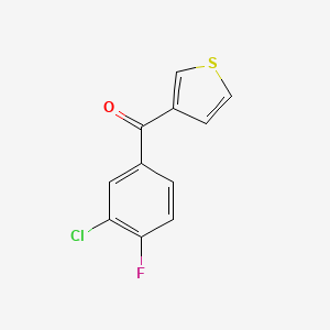 molecular formula C11H6ClFOS B1359353 3-(3-Chloro-4-fluorobenzoyl)thiophene CAS No. 898771-21-6