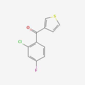 B1359354 3-(2-Chloro-4-fluorobenzoyl)thiophene CAS No. 898771-41-0