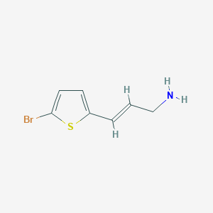 molecular formula C7H8BrNS B13593543 3-(5-Bromothiophen-2-yl)prop-2-en-1-amine 