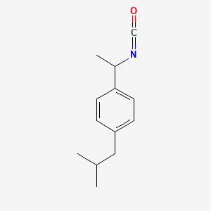molecular formula C13H17NO B13593545 1-Isobutyl-4-(1-isocyanatoethyl)benzene 