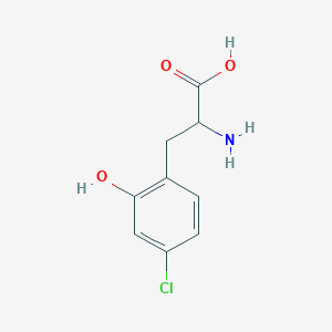 molecular formula C9H10ClNO3 B13593558 2-Amino-3-(4-chloro-2-hydroxyphenyl)propanoic acid 