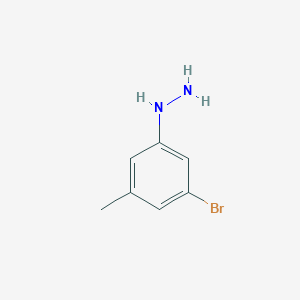 molecular formula C7H9BrN2 B13593572 (3-Bromo-5-methylphenyl)hydrazine 