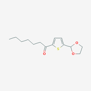 molecular formula C14H20O3S B1359358 5-(1,3-Dioxolan-2-YL)-2-thienyl hexyl ketone CAS No. 898771-90-9