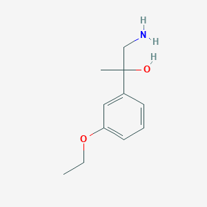 molecular formula C11H17NO2 B13593594 1-Amino-2-(3-ethoxyphenyl)propan-2-ol 