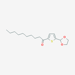 molecular formula C17H26O3S B1359360 5-(1,3-Dioxolan-2-YL)-2-thienyl nonyl ketone CAS No. 898771-96-5
