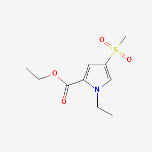 molecular formula C10H15NO4S B13593601 ethyl1-ethyl-4-methanesulfonyl-1H-pyrrole-2-carboxylate 