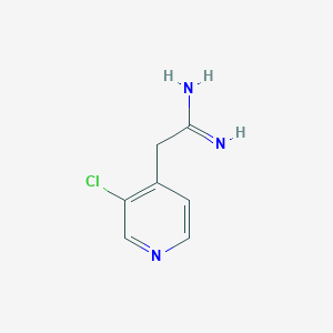 molecular formula C7H8ClN3 B13593604 2-(3-Chloropyridin-4-yl)acetimidamide 