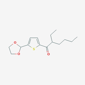molecular formula C15H22O3S B1359367 5-(1,3-Dioxolan-2-YL)-2-thienyl 1-ethylpentyl ketone CAS No. 898772-98-0