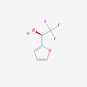 molecular formula C6H5F3O2 B13593680 (1R)-2,2,2-trifluoro-1-(furan-2-yl)ethan-1-ol 