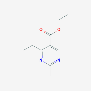molecular formula C10H14N2O2 B135937 Ethyl 4-ethyl-2-methylpyrimidine-5-carboxylate CAS No. 127957-88-4