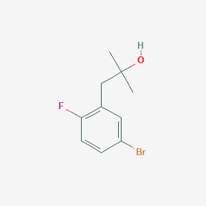 molecular formula C10H12BrFO B13593704 1-(5-Bromo-2-fluorophenyl)-2-methylpropan-2-ol 