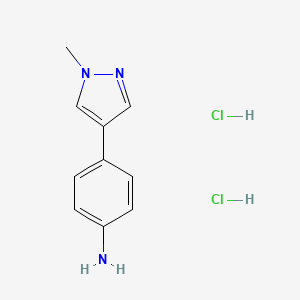 molecular formula C10H13Cl2N3 B13593708 4-(1-methyl-1H-pyrazol-4-yl)anilinedihydrochloride 