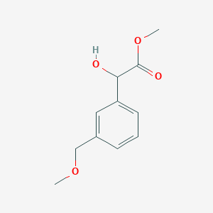 molecular formula C11H14O4 B13593743 Methyl 2-hydroxy-2-(3-(methoxymethyl)phenyl)acetate 