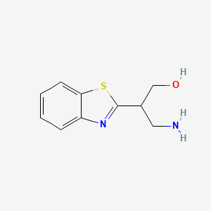 molecular formula C10H12N2OS B13593762 3-Amino-2-(benzo[d]thiazol-2-yl)propan-1-ol 