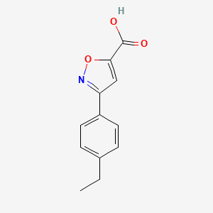 molecular formula C12H11NO3 B13593770 3-(4-Ethylphenyl)isoxazole-5-carboxylic acid 