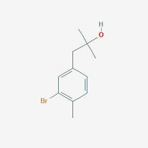 molecular formula C11H15BrO B13593771 1-(3-Bromo-4-methylphenyl)-2-methylpropan-2-ol 