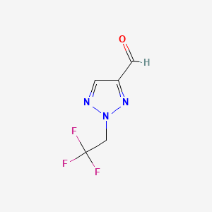 molecular formula C5H4F3N3O B13593793 2-(2,2,2-trifluoroethyl)-2H-1,2,3-triazole-4-carbaldehyde 
