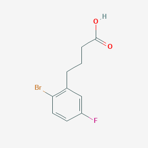 molecular formula C10H10BrFO2 B13593806 4-(2-Bromo-5-fluorophenyl)butanoic acid 