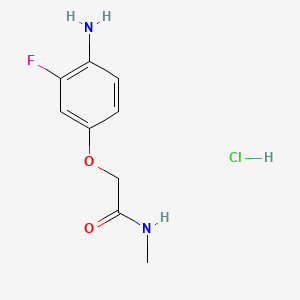 molecular formula C9H12ClFN2O2 B13593815 2-(4-amino-3-fluorophenoxy)-N-methylacetamide hydrochloride 