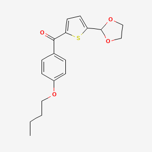molecular formula C18H20O4S B1359384 2-(4-n-Butoxybenzoyl)-5-(1,3-dioxolan-2-yl)thiophene CAS No. 898778-65-9