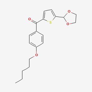 molecular formula C19H22O4S B1359385 5-(1,3-Dioxolan-2-YL)-2-(4-pentyloxybenzoyl)thiophene CAS No. 898778-67-1