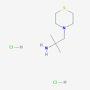 molecular formula C8H20Cl2N2S B13593856 2-Methyl-1-(thiomorpholin-4-yl)propan-2-aminedihydrochloride 