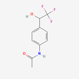 molecular formula C10H10F3NO2 B13593862 N-(4-(1-Hydroxy-2,2,2-trifluoroethyl)phenyl)acetamide CAS No. 74696-67-6