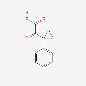 molecular formula C11H10O3 B13593868 2-Oxo-2-(1-phenylcyclopropyl)acetic acid 