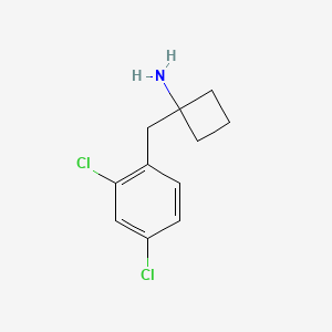 molecular formula C11H13Cl2N B13593869 1-(2,4-Dichlorobenzyl)cyclobutan-1-amine 