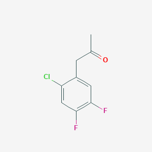 molecular formula C9H7ClF2O B13593877 1-(2-Chloro-4,5-difluorophenyl)propan-2-one 